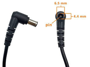 Блок живлення для ноутбука SONY 19.5V, 4.7A, 90W, 6.5 * 4.4-PIN, 3hole, L-образний роз'єм, black (без кабелю), фото 2