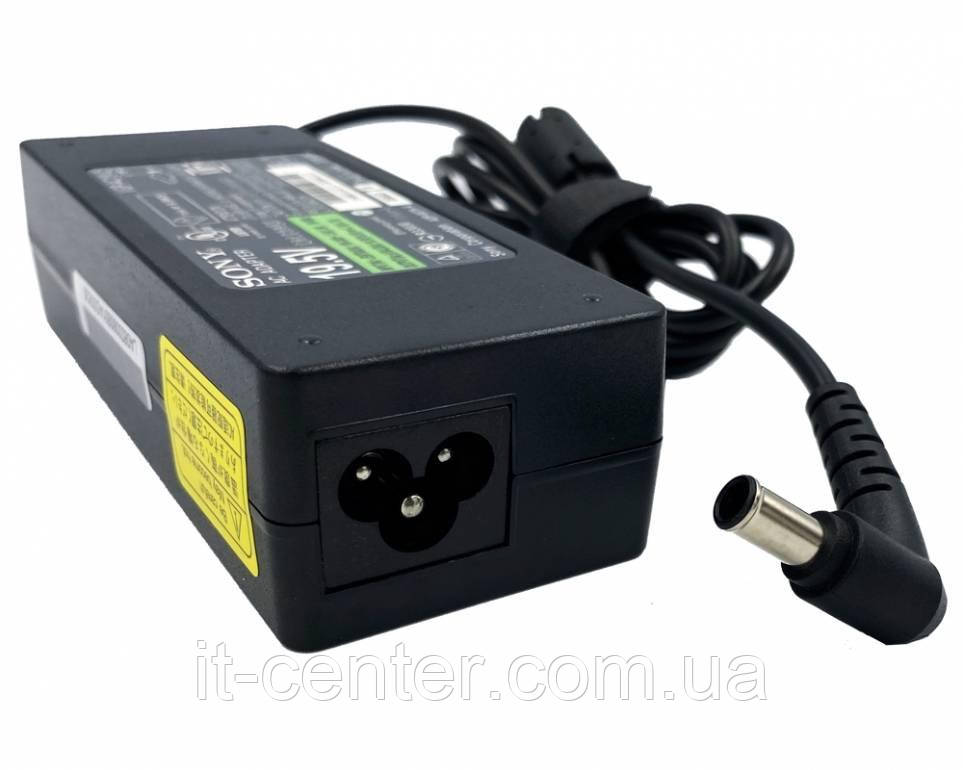 Блок живлення для ноутбука SONY 19.5V, 4.7A, 90W, 6.5 * 4.4-PIN, 3hole, L-образний роз'єм, black (без кабелю)