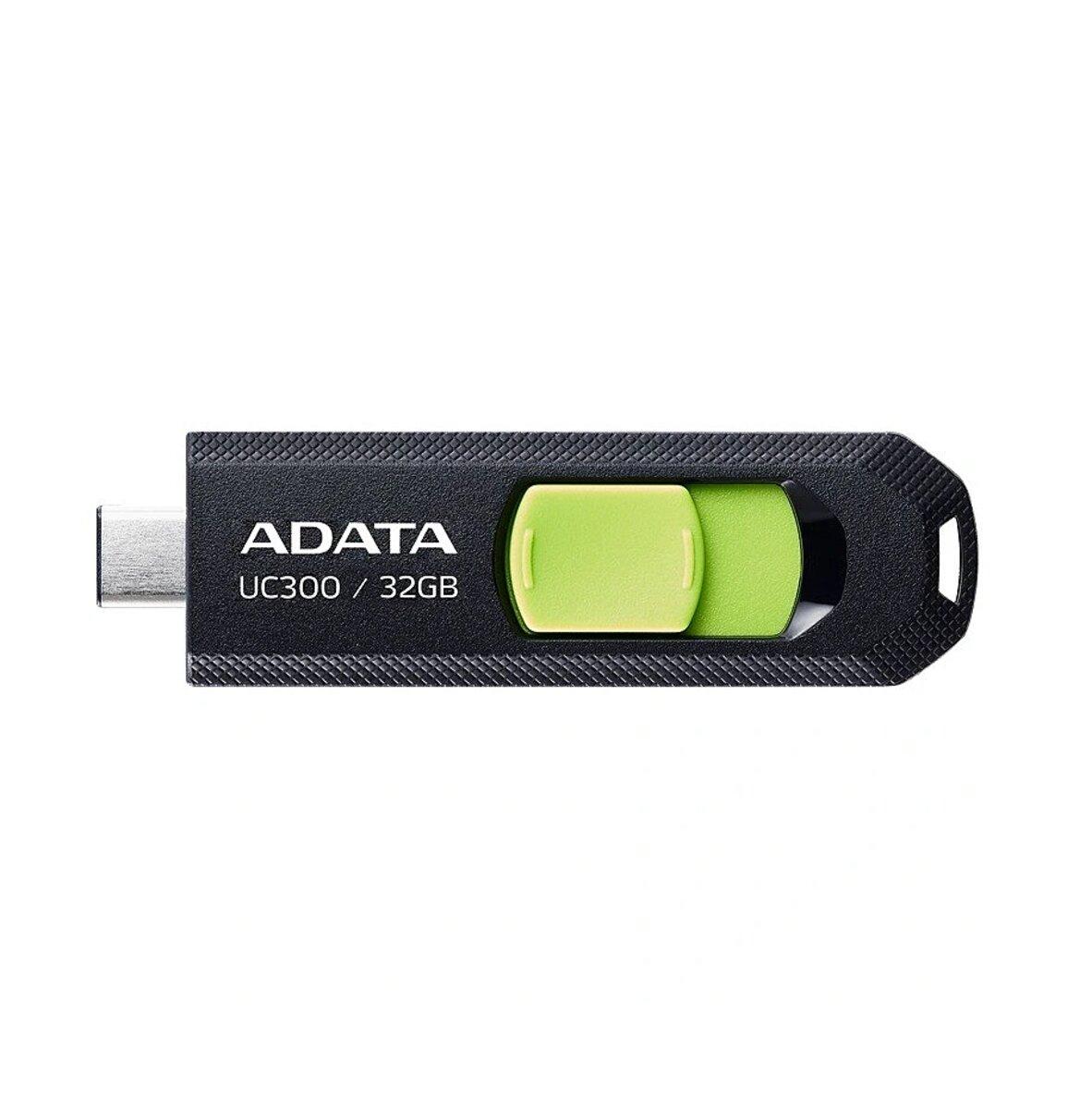Флеш-накопичувач Adata USB 3.2 Gen1 UC300 Type-C 32Gb Black/Green