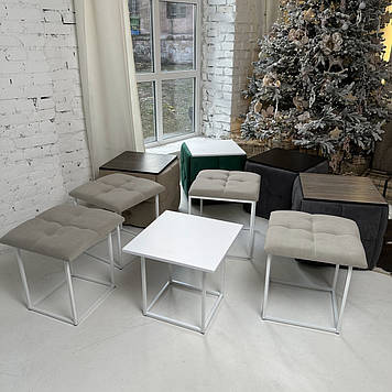 Пуф-трансформер 5в1 зі столиком піківка