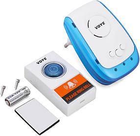 Дверний бездротовий дзвінок від розетки 220V VOYE V009A (7950)