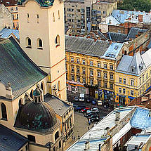 Плакат "Львів, Латинський катедральний собор, Катедра, Cathedral Basilica of the Assumption, Lviv", 40×60см, фото 3
