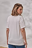 Футболка для вагітних та годуючих молочна з бавовняногоо трикотажу, фото 5