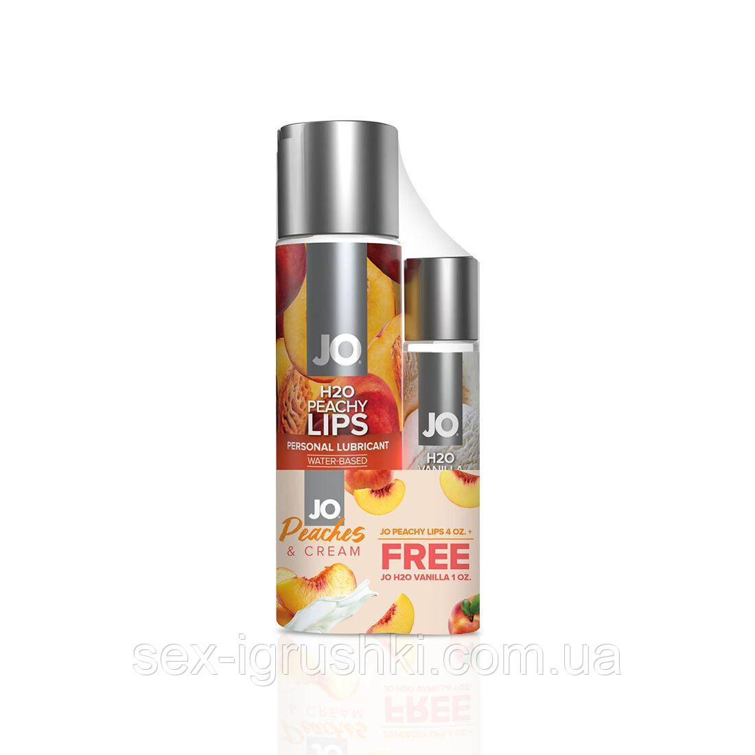 Розпродаж!!! Комплект System JO GWP — Peachy Lips 120 мл & H2O Vanilla 30 мл (термін до 01.03.2025) SO6771-R