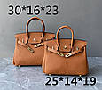 Шкіряна сумка 30см С60-КТ-835-30 Світло-Коричнева, фото 5