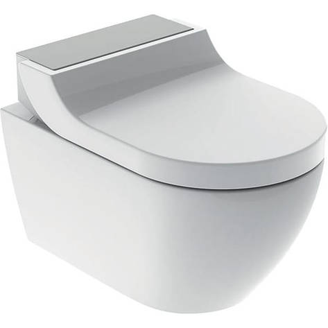 Кришка-біде Geberit AquaClean Tuma Comfort з підвісним унітазом Rimfree: нержавіюча сталь, фото 1