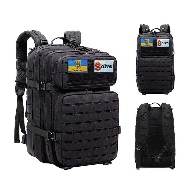 Тактичний похідний рюкзак Solve на 50 л Laser Чорний KT6003502