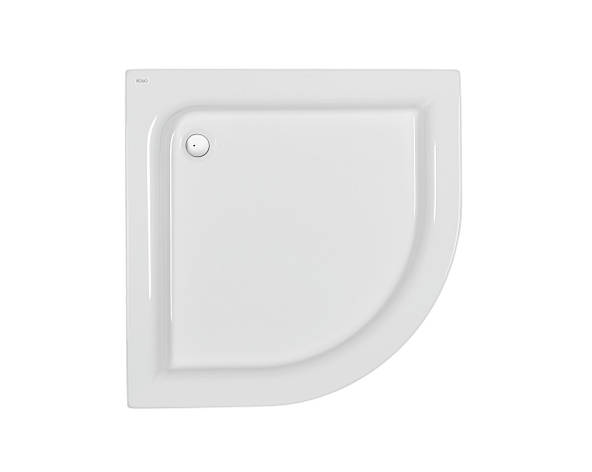 Standard Plus Піддон напівкруглий 80x80 см, глибина 9 см, випуск 52 мм, з інтегрованою панеллю, фото 1