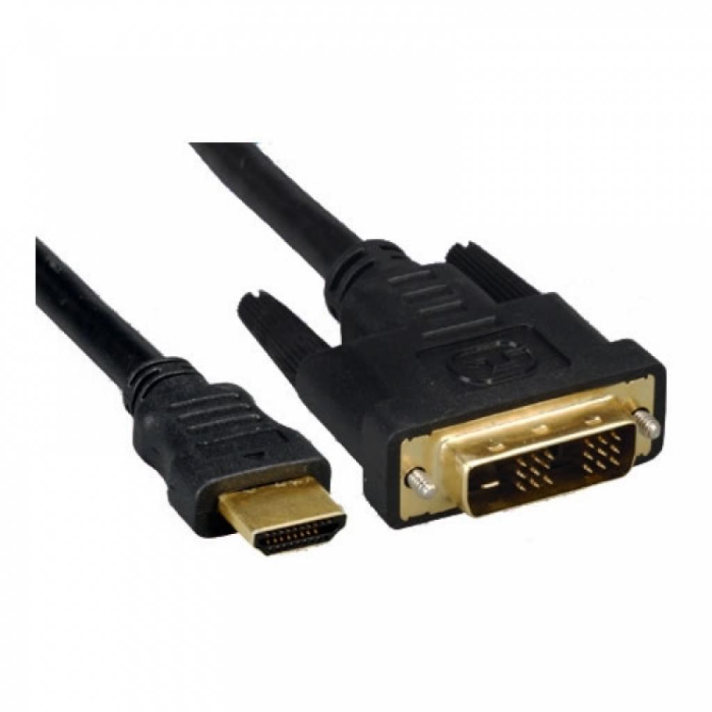 Кабель HDMI — DVI Ø7.3 мм, з фільтрами, 3 м, чорний