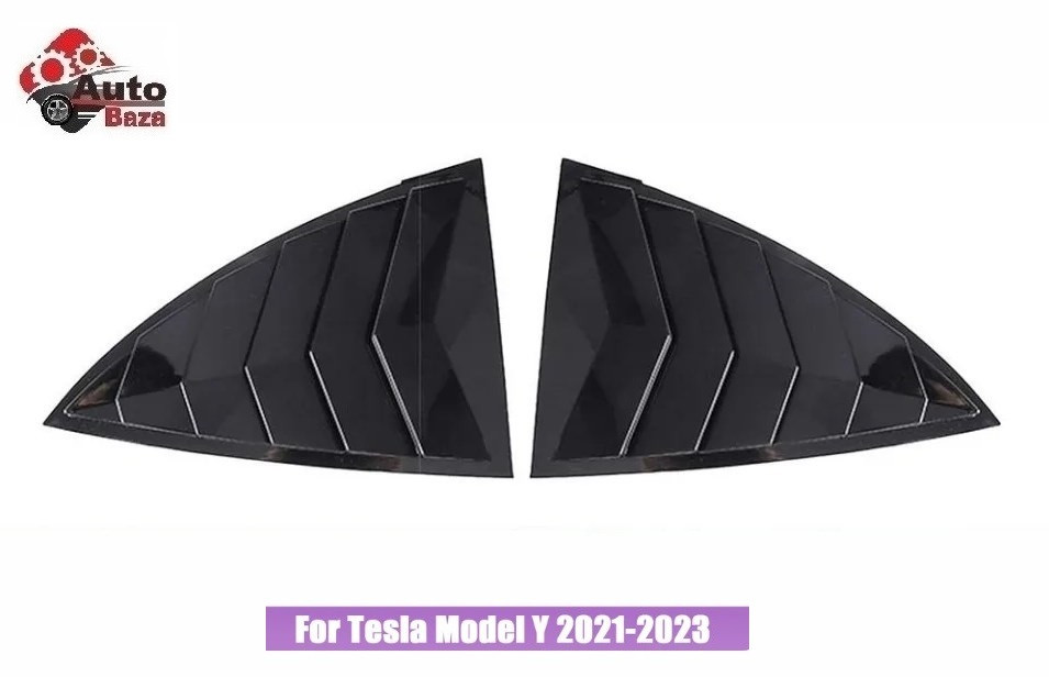 Накладки зябра на вікна задніх дверей комплект 2 шт для Tesla Model Y 2021-2023 сонцезахисна шторка жалюзі на вікна задніх дверей
