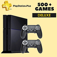Sony Playstation 4 Fat 1 TB + Підписка PS Plus Deluxe 12 місяців (500 + ігор), Два геймпади