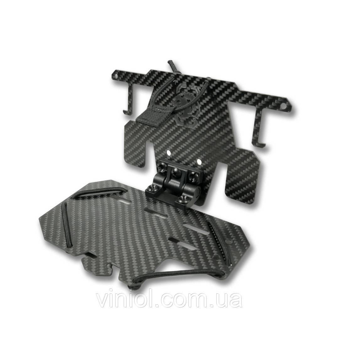 Відкидний чохол-тримач під смартфон OneTigris Black Carbon, фото 1