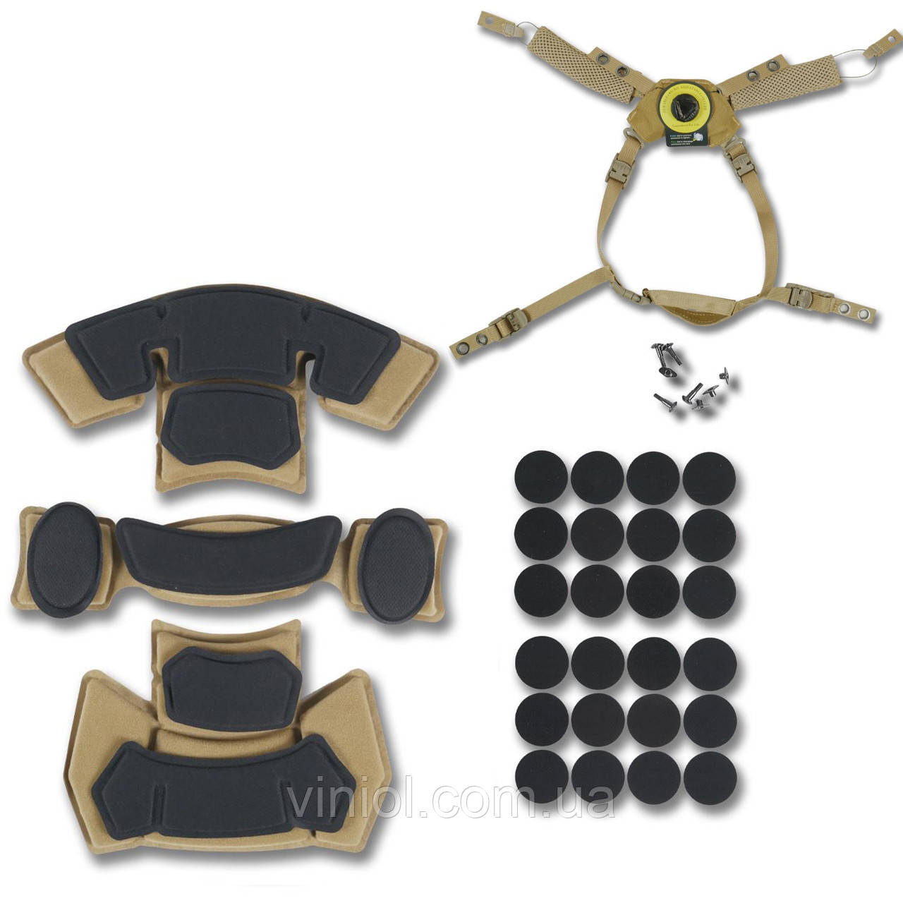 Підвісна система + подушки для шолому Team Wendy Cam Fit (R) GEN.3 Койот