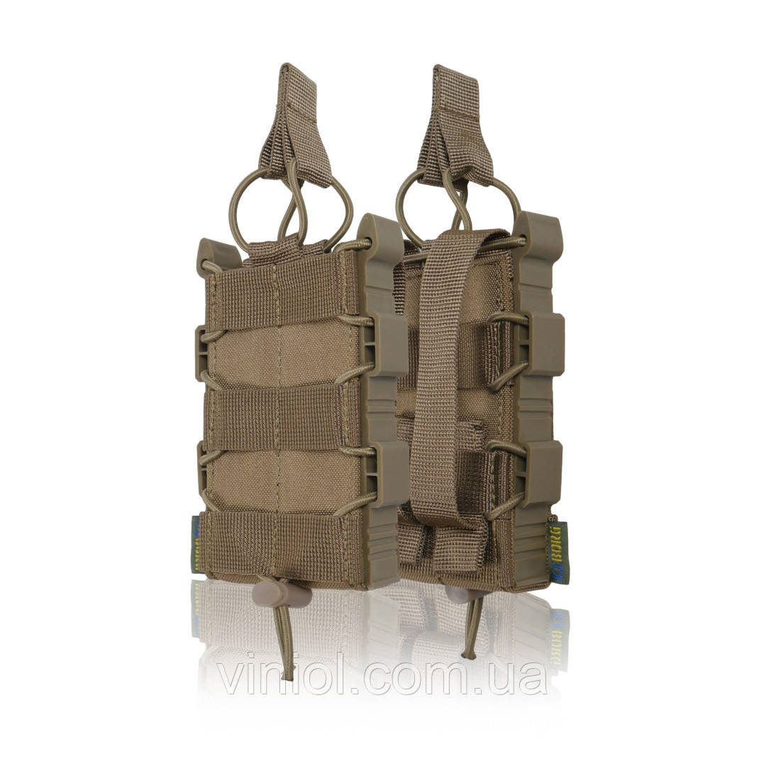 Жорсткий посилений тактичний підсумок Kiborg GU Single Mag Pouch Coyote