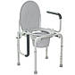 Стілець-туалет, з відкидним поруччям, сталевий OSD-2108D, фото 3