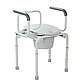 Стілець-туалет, з відкидним поруччям, сталевий OSD-2108D, фото 5
