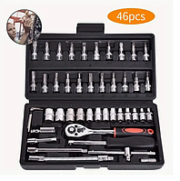 Набір інструменту з тріскачкою Shun Da 46 шт 1/4" DR в кейсі