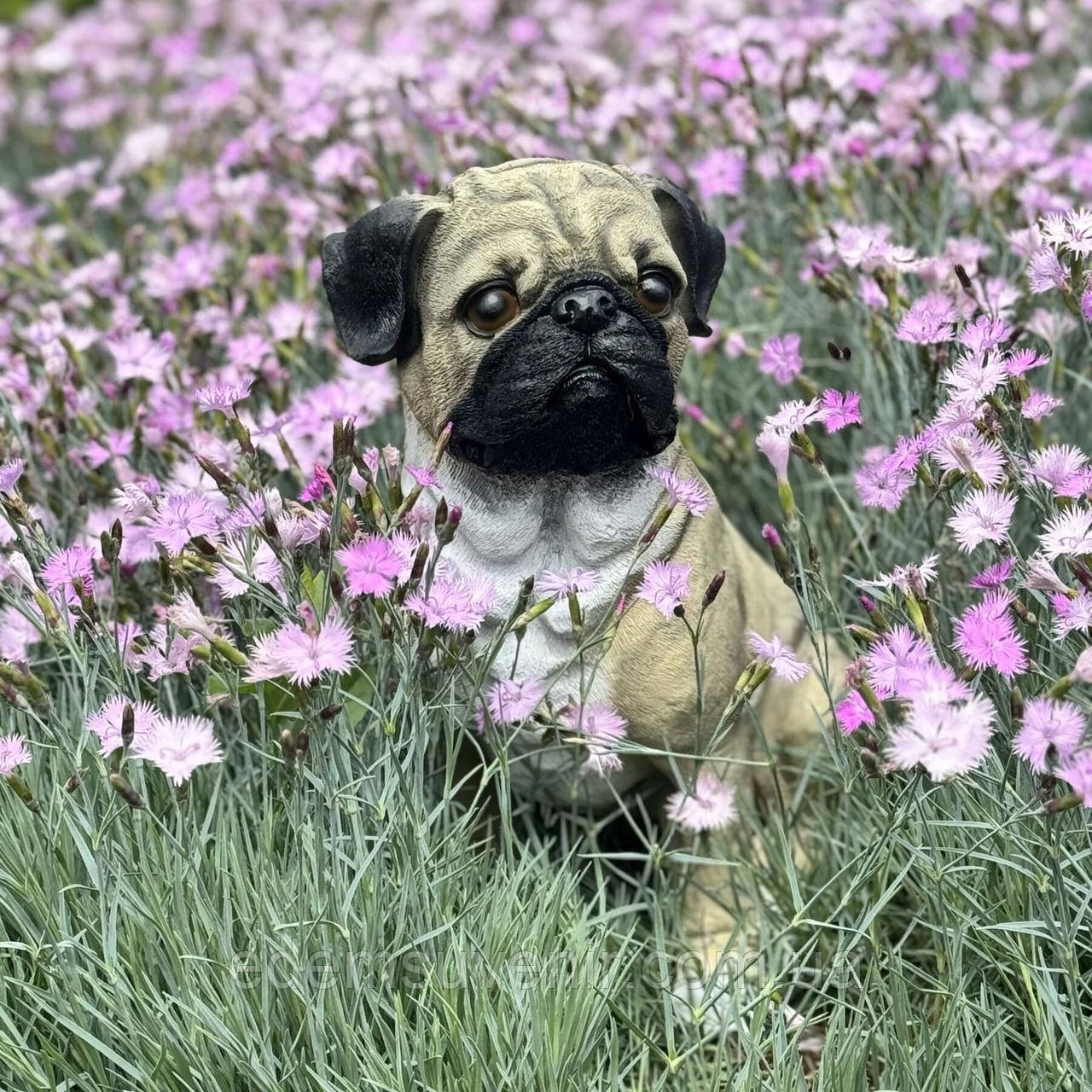 Садова фігура Мопс сидячий, фото 1