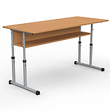 Парта Школяр 3-6\4-6\4-7 зр. гр. рег. 1200х500 пряма стільниця \ з нахилом, фото 4