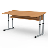 Парта Школяр 3-6\4-6\4-7 зр. гр. рег. 1200х500 пряма стільниця \ з нахилом, фото 6