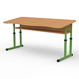 Парта Школяр 3-6\4-6\4-7 зр. гр. рег. 1200х500 пряма стільниця \ з нахилом, фото 5