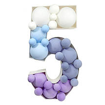 Каркасна цифра 5 з пінопласту для кульок 100см, фото 3