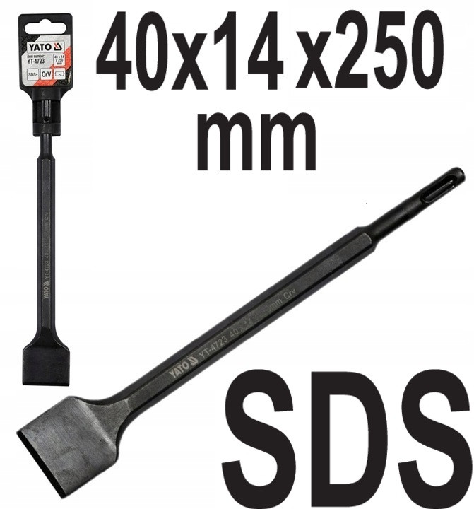 Лопатка на Перфоратор SDS-Plus 40 х 250 мм CrV YATO (YT-4723)