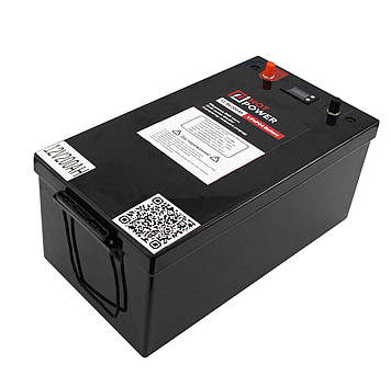Літій-залізо-фосфатний акумулятор 12V/200AH (2560W*h) із вбудованою BMS-платою, фото 1