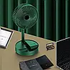 Складаний акумуляторний мінівентилятор з USB-зарядкою XL 908 зелений, фото 7