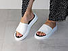 Шльопки шкіряні жіночі комфортні білі, фото 2