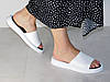 Шльопки шкіряні жіночі комфортні білі, фото 4