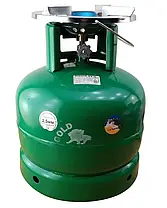 Газова плита однокомфорочна Nurgaz NG-3005 + Балон Rudyy 15л + редуктор зі шлангом + пальник на балон у подарунок, фото 3