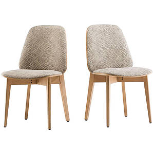 Стілець кухонний Пломбір м`який дерев`яний зі спинкою кухонні стільці обідні м`які на кухню з дерева стільчик стільчики для кафе бежевий