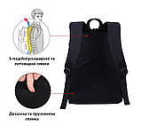 Щільний шкільний рюкзак для дівчат КУРОМІ АНІМЕ з USB Рожевий водонепроникний рюкзак в школу 4, 5, 6, 7+ клас, фото 5