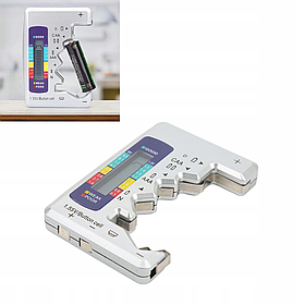 Тестер акумуляторів, батарейок BT-886 LCD BATTERY TESTER, AA, AAA, 9 В, R14, R20, CR, LR (Білий)