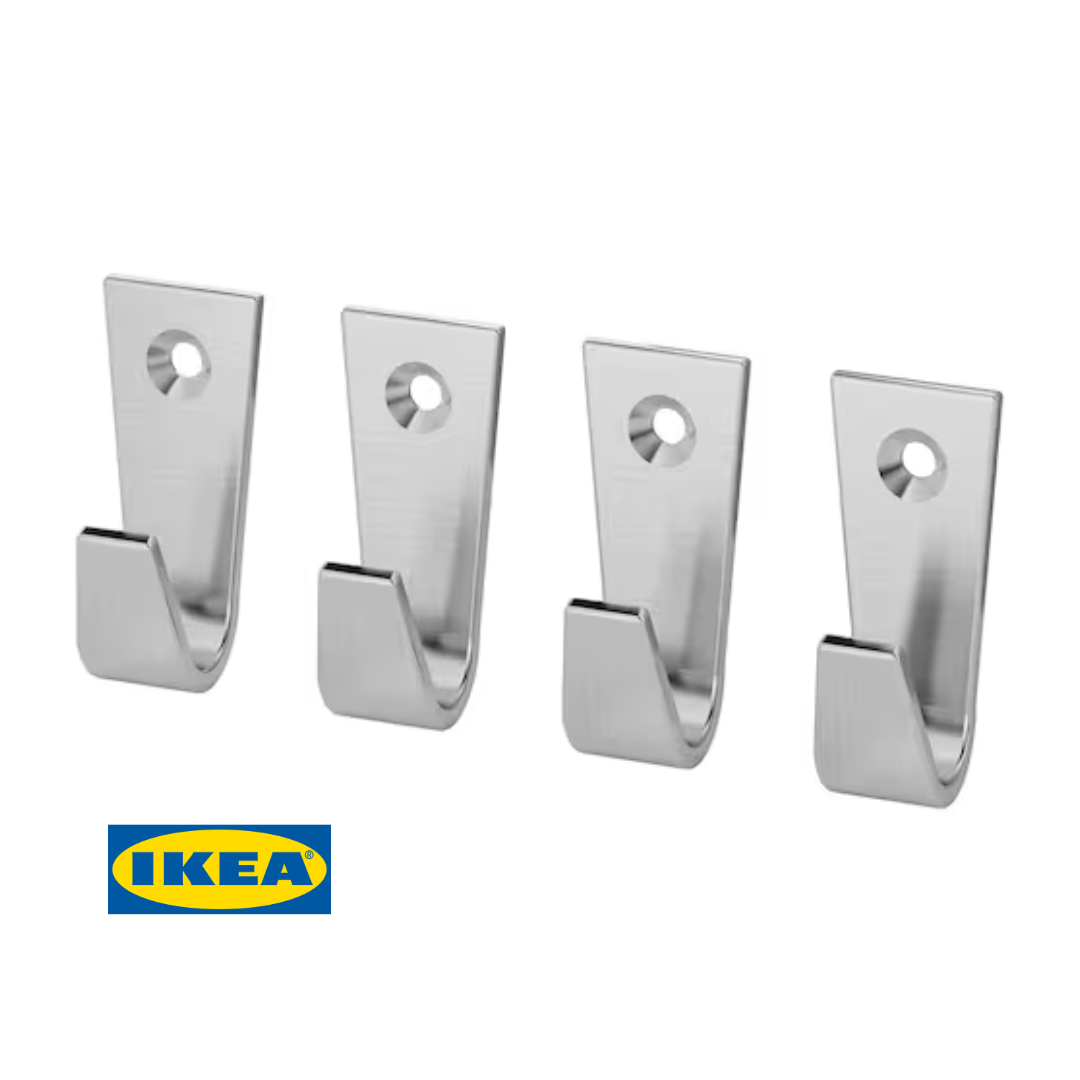 Набір гачків IKEA BLECKA 4 предмети 400.313.73 Сталеві