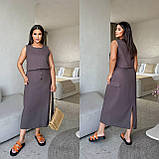 Жіночий стильний костюм майка+спідниця батал новинка 2024, фото 3