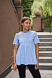 Футболка для вагітних та годуючих з блискавкою Kemer розмір S Lullababe Блакитний, фото 6