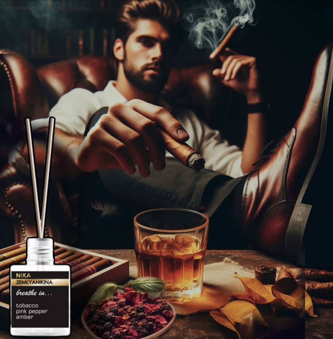 Тестер Аромадифузору Tobacco/Pink pepper/Amber Nika Zemlyanikina, 7 мл, фото 1