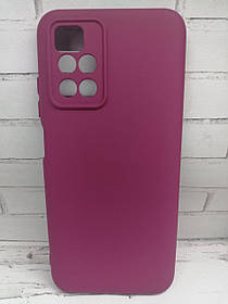 Чохол для Xiaomi Redmi 10 накладка бампер протиударний Silicone Cover бордовий