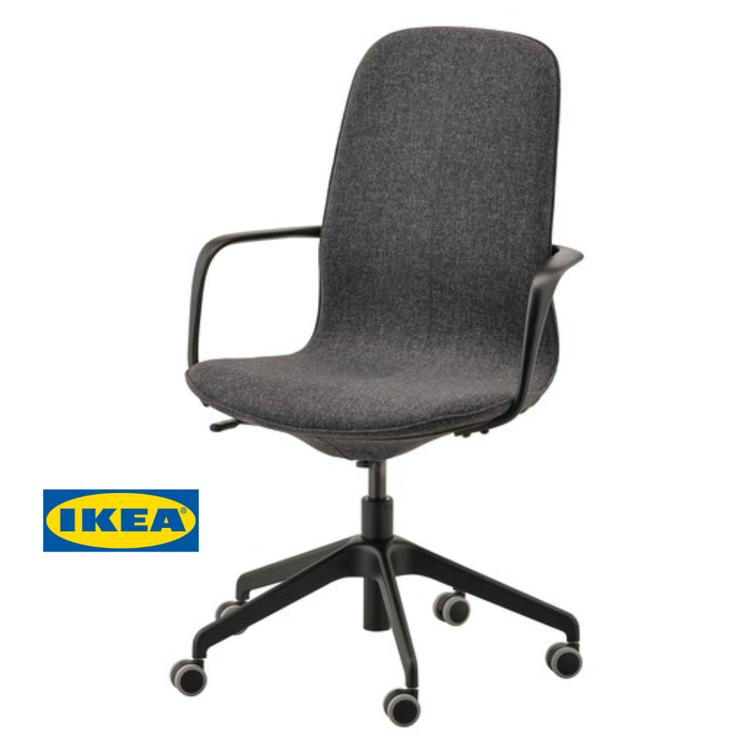 Офісний стілець IKEA LÅNGFJÄLL 291.780.74 Сіро-чорний