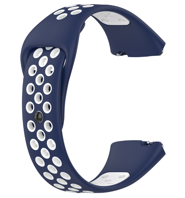 Ремешок DK Silicone Sport Band Nike для Xiaomi Redmi Watch 3 Active / 3 Lite (blue / white)