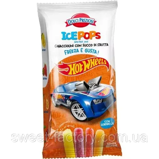 Фруктовий лід Dolci Preziosi Ice Pops Hot Wheels 10s 400ml