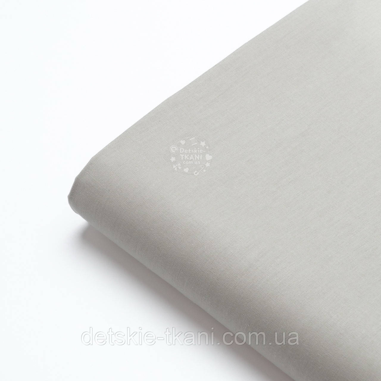 Клапоть попліну, колір сірий з оливковим відтінком (№4243), розмір 45*120 см, фото 1