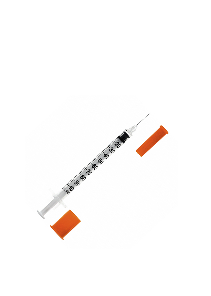 Шприц інсуліновий 1 мл U-100 голка 0,3х8мм 30G Medicare 1шт