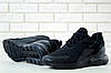 Чоловічі та жіночі кросівки Nike Air Max 270 All Black (Чорні) Взуття Найк Аір Макс 270 текстиль демісезон, фото 7