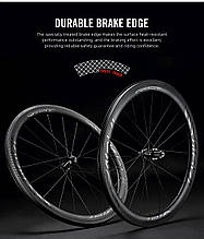 Колеса RYET 700c, 40 мм, V-brake, black 3K carbon