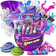 Набор для создания слаймов Girl Zone Galaxy Большое Яйцо Сюрприз Клей, Декор, Красители (00782)