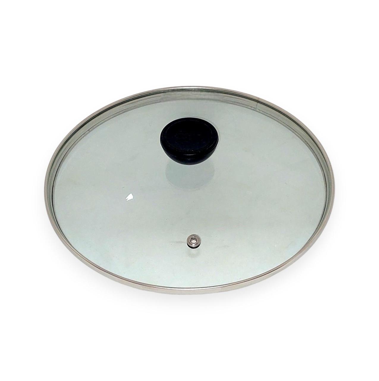 Кришка для каструлі та сковорідки 22 см A-Plus скляна з пластиковою ручкою