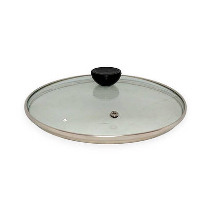 Кришка для каструлі та сковорідки 22 см A-Plus скляна з пластиковою ручкою, фото 2